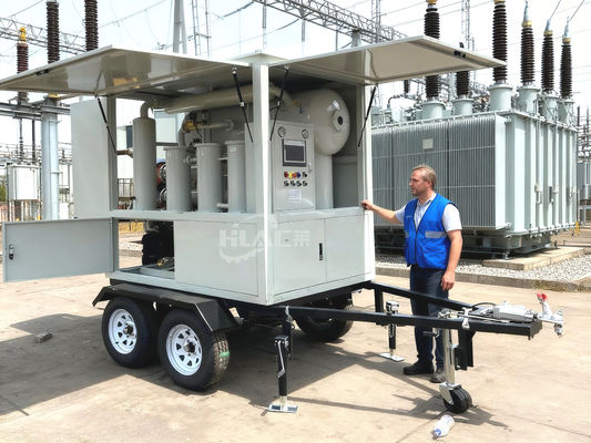 ≤0.4 Mpa جهاز تنقية زيت متنقل للعمل الثقيل نطاق درجة الحرارة 20-80C وضع تشغيل يدوي تلقائي
